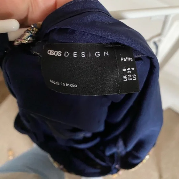 ASOS DESIGN Petite mini smock dress ditsy printed jacquard chiffon - Picture 5 of 5